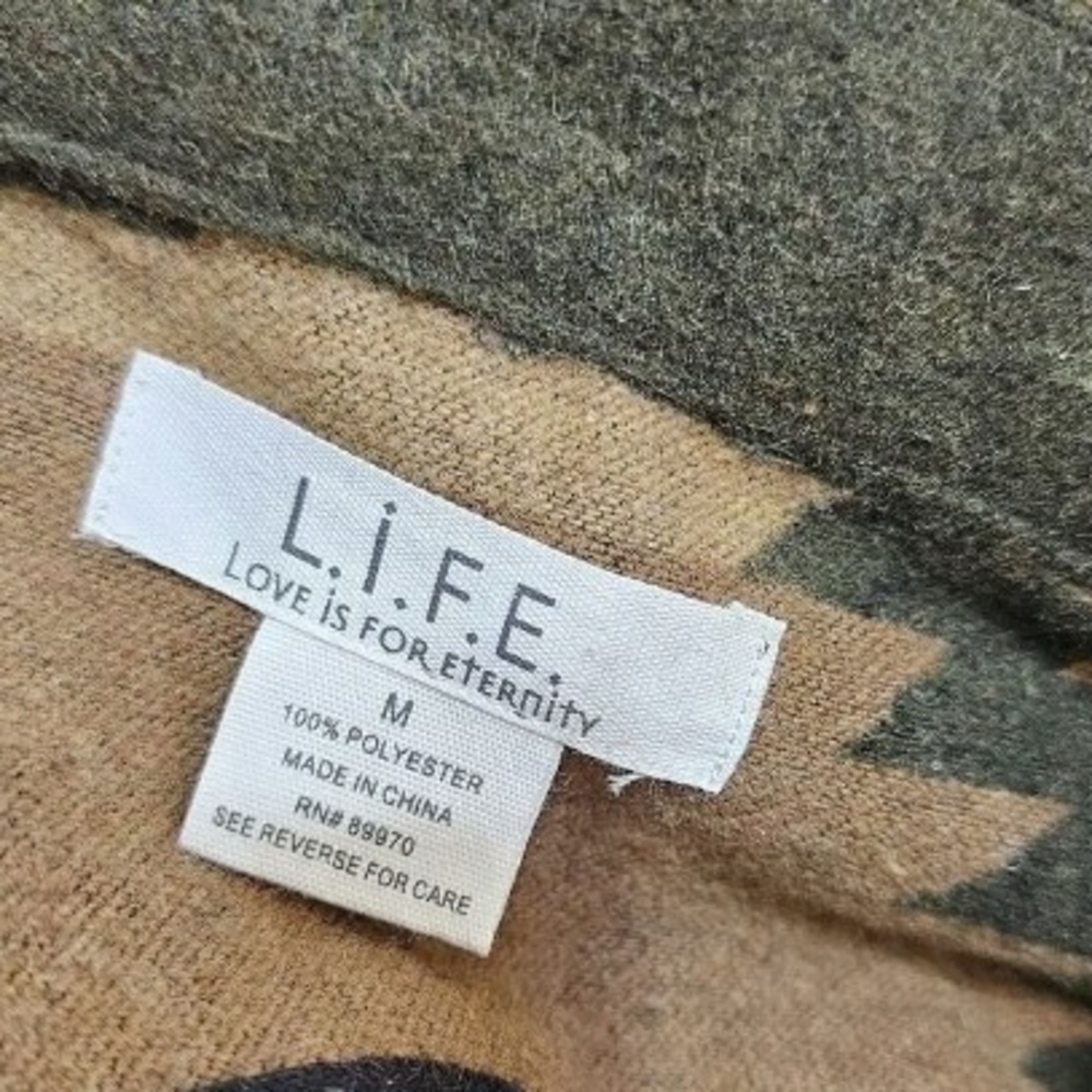 Aztec Patterned Jacket - Green And Brown - image 2